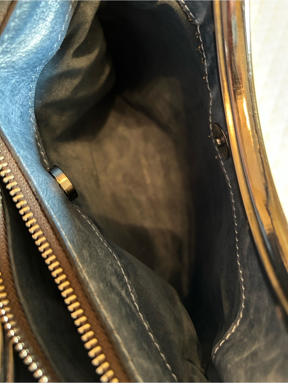 NWOT Patricia Nash Tooled Leather 10th Anniversary in Safflower Blue & Silver - Picture 9 of 13